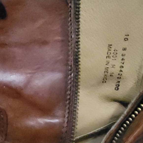 Frye Brown Leather Harness Boots Moto Western Riding  Boots Women's Size 10 - Picture 10 of 10